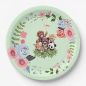 Oerwoud Safari Animals Baby shower Papieren Bordje (Voorkant)