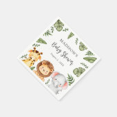 Oerwoud Safari Animals Baby shower Servet (Hoek)