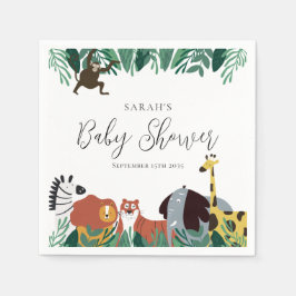 Oerwoud Safari Animals Baby shower Servet