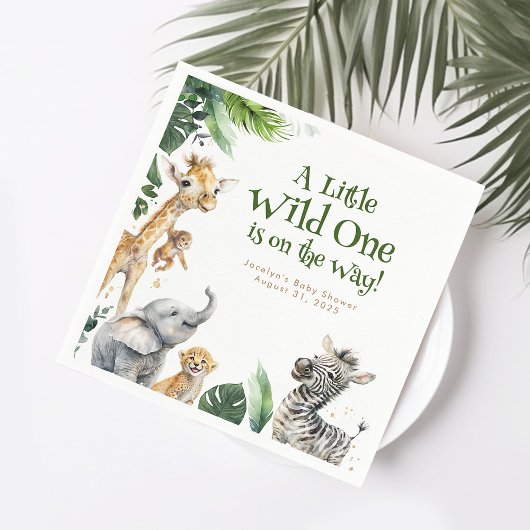 Oerwoud Safari Animals Baby shower Servet