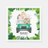 Oerwoud Safari Animals Baby shower Servet (Voorkant)