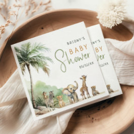 Oerwoud Safari Animals Baby shower servetten