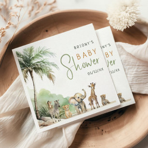 Oerwoud Safari Animals Baby shower servetten