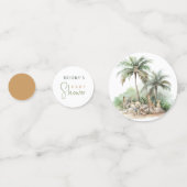 Oerwoud Safari Animals Baby shower Table Confetti (Achterkanten)