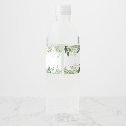 Oerwoud Safari Animals Baby shower Waterfles Etiket (Achterkant)