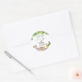 Oerwoud Safari Animals Birthday Dank je Ronde Sticker (Envelop)