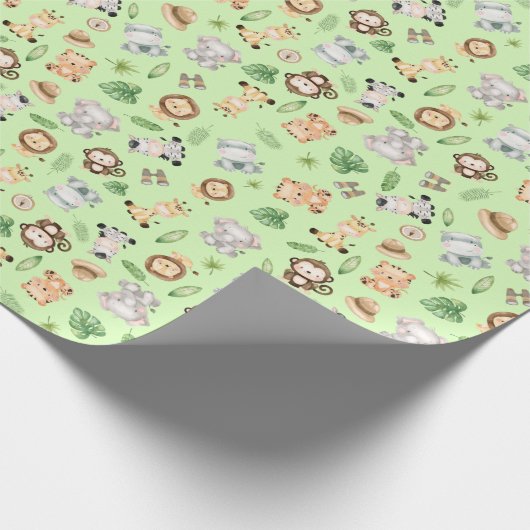 Oerwoud Safari Animals Cadeaupapier (Hoek)