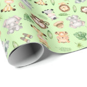 Oerwoud Safari Animals Cadeaupapier (Rol Hoek)