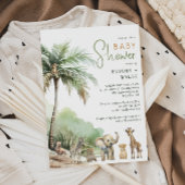 Oerwoud Safari Animals Couples Baby shower Kaart