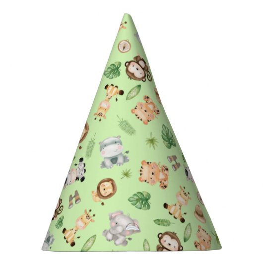 Oerwoud Safari Animals Feesthoedjes (Rechts)