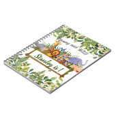 Oerwoud Safari Animals Forest Custom Birthday Notitieboek (Linkerzijde)