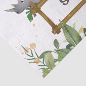 Oerwoud Safari Animals Forest Custom Birthday Tissuepapier (Detail)