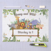 Oerwoud Safari Animals Forest Custom Birthday Tissuepapier (Craft)