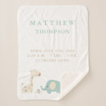 Oerwoud Safari Animals Geboorteaankondiging