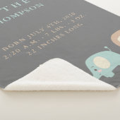 Oerwoud Safari Animals Geboorteaankondiging Sherpa Deken (3/4)