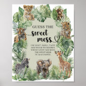 Oerwoud Safari Animals Guess The Sweet Mess spel Poster (Voorkant)