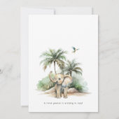 Oerwoud Safari Animals | Het is een jongen! Baby S Kaart (Achterkant)