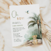 Oerwoud Safari Animals | Het is een jongen! Baby S Kaart