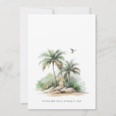 Oerwoud Safari Animals | Het is een jongen! Baby S Kaart (Achterkant)