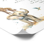 Oerwoud Safari Animals Hoe groot is de buik van ma Poster (Hoek)