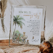 Oerwoud Safari Animals Hoe groot is de buik van ma Poster