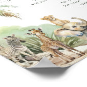 Oerwoud Safari Animals Hoe groot is de buik van ma Poster (Hoek)