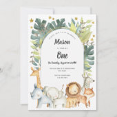 Oerwoud Safari Animals Kaart (Voorkant)