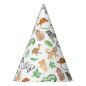 Oerwoud Safari Animals Kids Verjaardag Feesthoedjes (Links)