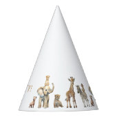 Oerwoud Safari Animals Kids Verjaardag Feesthoedjes (Voorkant)