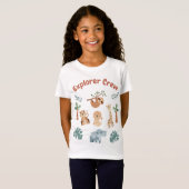 Oerwoud Safari Animals Kids Verjaardag T-shirt (Voorkant volledig)