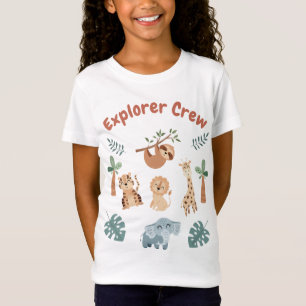 Oerwoud Safari Animals Kids Verjaardag T-shirt