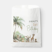 Oerwoud Safari Animals Kids Verjaardagsfeest Bedankzakje (Voorkant)