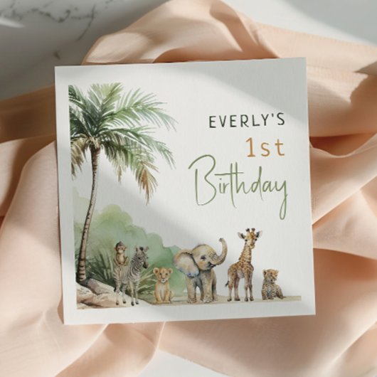 Oerwoud Safari Animals Kids Verjaardagsfeest Servet