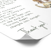 Oerwoud Safari Animals Late Night Luiers Sign Poster (Hoek)