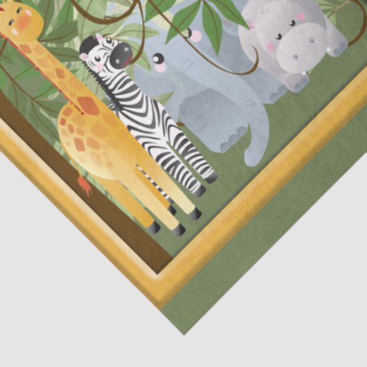 Oerwoud Safari Animals - Ontkoppeling Tissuepapier (Detail)