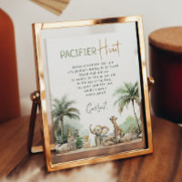Oerwoud Safari Animals Pacifier Hunt Sign