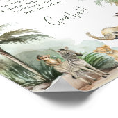 Oerwoud Safari Animals Pacifier Hunt Sign Poster (Hoek)