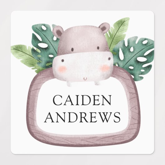 Oerwoud Safari Animals School Daycare Labels (Design 1)