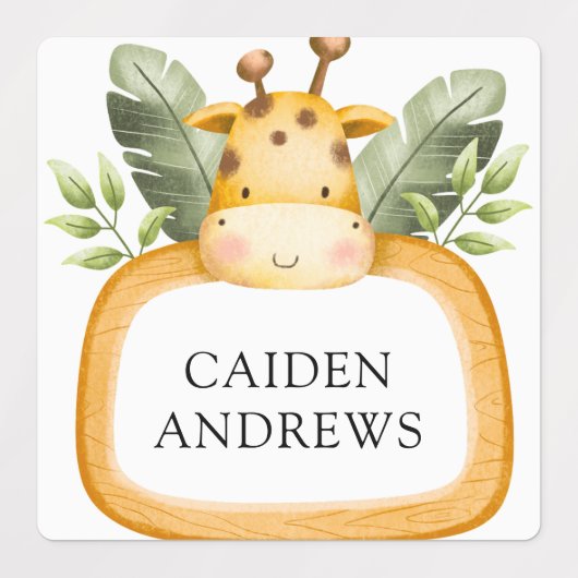 Oerwoud Safari Animals School Daycare Labels (Design 2)