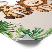 Oerwoud Safari Animals Thumbprint Tree Guestbook Poster (Hoek)