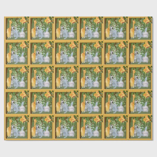 Oerwoud Safari Animals Wrap Cadeaupapier (Vlak)