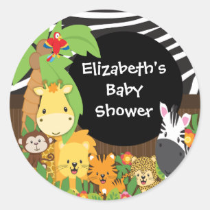 Oerwoud Safari Baby Animals Baby shower Stickers