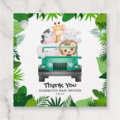Oerwoud Safari Baby Animals Hartelijk dank Bedankjes Labels (Voorkant)