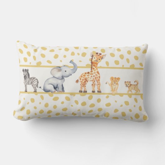 Oerwoud Safari Baby Animals Kussen (Voorkant)