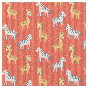 Oerwoud Safari Baby Animals Stof