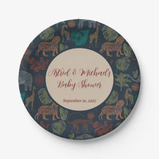 Oerwoud Safari Baby Boy Shower Papieren Bordje