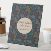  Oerwoud Safari Baby Boy Shower Reclamebord Met Voetstuk (Insitu)