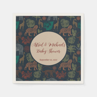 Oerwoud Safari Baby Boy Shower Servet