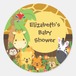 Oerwoud Safari Baby Dieren Baby shower Stickers