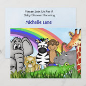 Oerwoud/Safari Baby doucheuitnodigingen Kaart (Voorkant / Achterkant)